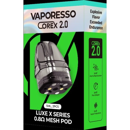 VAPORESSO NUOVE MESH POD COREX 2.0 DI RICAMBIO LUXE X 0.8 OHM 5 ML 2 PCS