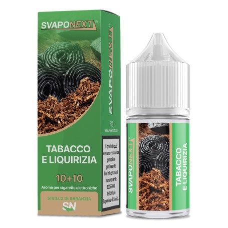 * SVAPONEXT TABACCO E LIQUIRIZIA 0 MG MIX&VAPE 10 ML IN CHUBBY 30