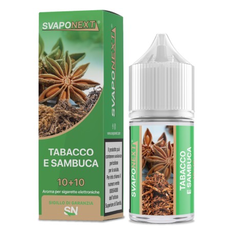 * SVAPONEXT TABACCO E SAMBUCA 0 MG MIX&VAPE 10 ML IN CHUBBY 30