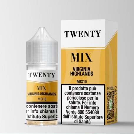 * TNT VAPE TWENTY MIXTURE VIRGINIA HIGHLANDS 0 MG MIX&VAPE 10 ML IN CHUBBY 30