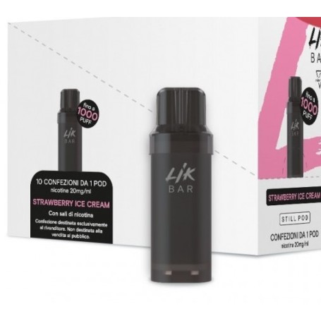 LIK BAR STILL POD PRECARICATA STRAWBERRY ICE CREAM 20 MG 2 ML 1 PCS