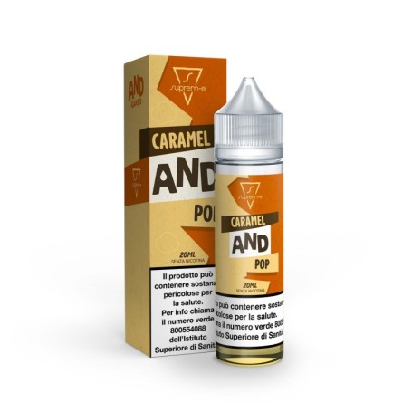 AROMA SUPREM-E SHOT 20 ML IN 60 ML CARAMEL AND POP 0 MG MIX&VAPE 20 ML