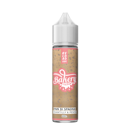 RELOAD VAPE SHOT 20 ML BAKERY DRIP PAN DI SPAGNA CREMA CHANTILLY E PESCA 20 ML IN CHUBBY 60