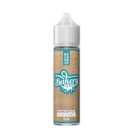 RELOAD VAPE SHOT 20 ML BAKERY DRIP BISCOTTO RUM & PERA 20 ML IN CHUBBY 60
