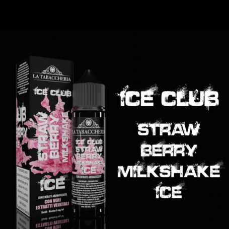 .LA TABACCHERIA. ICE CLUB STRAWBERRY MILKSHAKE ICE SHOT 20 ML CHUBBY 60
