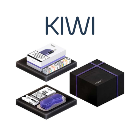 KIWI 1 GIFT BOX ( STARTER KIT + FILTRI DI RICAMBIO + POD MESH COIL 1.2 OHM 3 PCS + COVER POWERBANK + 2 LIQUIDI 9 MG )