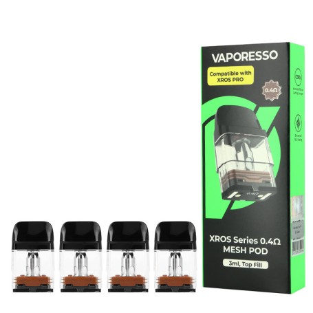 VAPORESSO MESH POD DI RICAMBIO XROS SERIES 0.4 OHM 3 ML 4 PCS