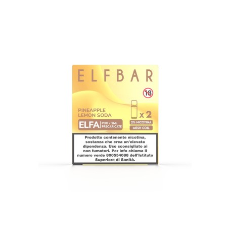 ELFBAR ELFA MONOUSO PINEAPPLE LEMON SODA 20 MG 2 ML 2 PCS