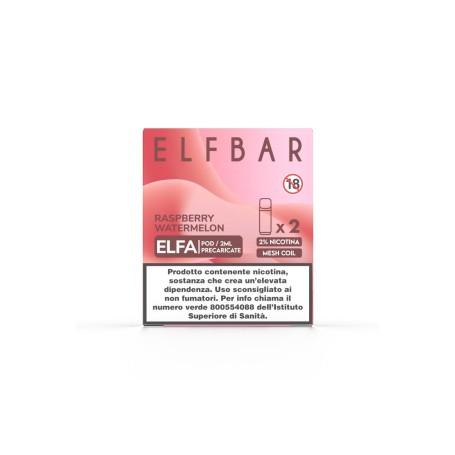 ELFBAR ELFA MONOUSO RASPBERRY WATERMELON 20 MG 2 ML 2 PCS