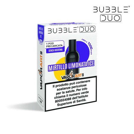 VAPORART BUBBLE DUO POD PRECARICATA MIRTILLO LIMONATA ICE 1 PCS