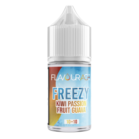 * FLAVOURAGE FREEZY FREEZY KIWI PASSION FRUIT GUAVA MIX&VAPE 10 ML IN CHUBBY 30