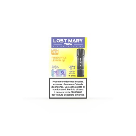LOST MARY TOCA AIR POD PINEAPPLE LEMON QI 20 MG 2 ML 2 PCS