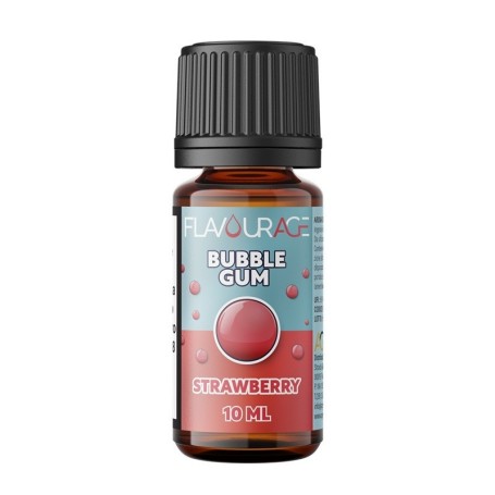 + FLAVOURAGE BUBBLE GUM STRAWBERRY 10 ML