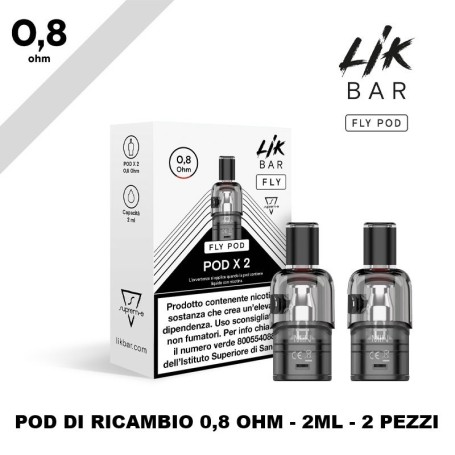 LIKBAR POD DI RICAMBIO FLY 0.8 OHM 2 PCS