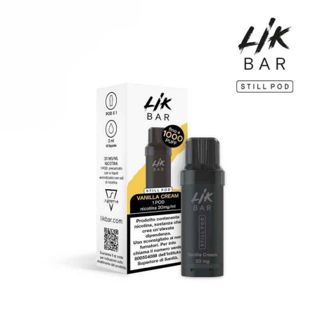 LIK BAR 1PZ STILL POD VANILLA CREAM 0 0MG