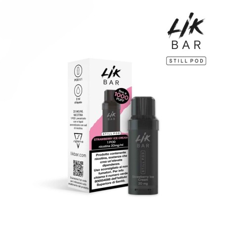 LIK BAR 1PZ STILL POD STRAWBERRY ICE CREAM 0 0MG