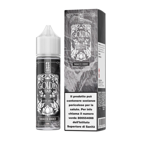 RELOAD VAPE SHOT 20 ML GOLDEN TAB TABACCO RADICE 20 ML IN CHUBBY 60