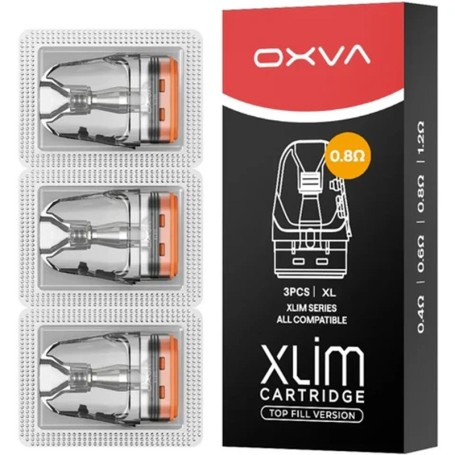 OXVA POD DI RICAMBIO XLIM TOP FILL STAINLESS STEEL 0.8 OHM 2 ML 3 PCS