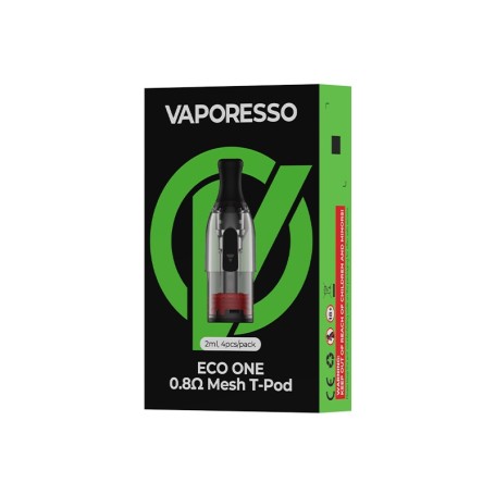 VAPORESSO POD DI RICAMBIO ECO ONE T-POD 0.8 OHM CON FILTRI 4 PCS