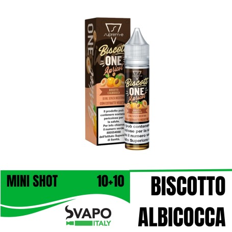 SUPREM-E BISCOTTONE APRICOT 0 MG MINI SHOT 10 + 10 MIX&VAPE