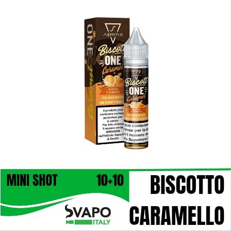 SUPREM-E BISCOTTONE CARAMEL 0 MG MINI SHOT 10 + 10 MIX&VAPE