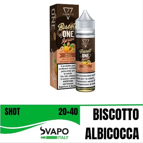 AROMA SUPREM-E SHOT 20 ML IN 60 ML BISCOTTONE APRICOT 0 MG MIX&VAPE 20 ML