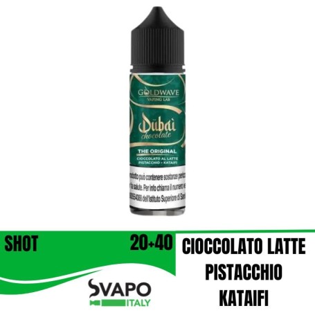 GOLDWAVE SHOT 20 ML DUBAI CHOCOLATE THE ORIGINAL 20+ 40 SHOT 20 ML CHUBBY 60