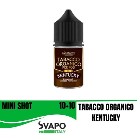 GOLDWAVE KENTUCKY TABACCO ORGANICO PER POD MINI SHOT 10 + 10 CHUBBY 30 ML