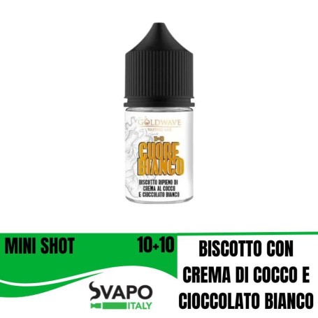 GOLDWAVE CUORE BIANCO MINI SHOT 10 ML IN CHUBBY 30