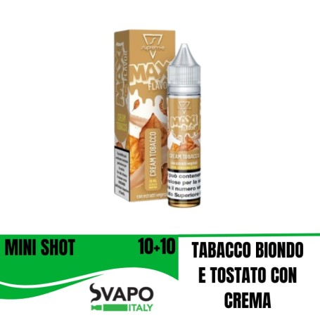 SUPREM-E CREAM TOBACCO 0 MG MINI SHOT 10 + 10 MIX&VAPE