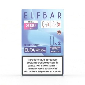 ELFBAR ELFA MONOUSO BLUEBERRY 0 MG 2 ML 2 PCS