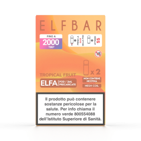 ELFBAR ELFA MONOUSO TROPICAL FRUIT 0 MG 2 ML 2 PCS