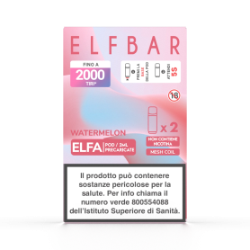 ELFBAR ELFA MONOUSO WATERMELON  0 MG 2 ML 2 PCS