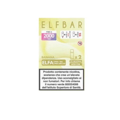 ELFBAR ELFA MONOUSO BANANA 20 MG 2 ML 2 PCS