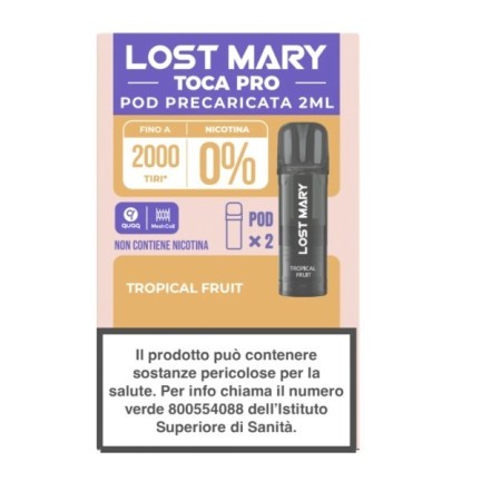 0 MG LOST MARY TOCA AIR PRO POD TROPICAL FRUIT 0 MG 2 ML 2 PCS