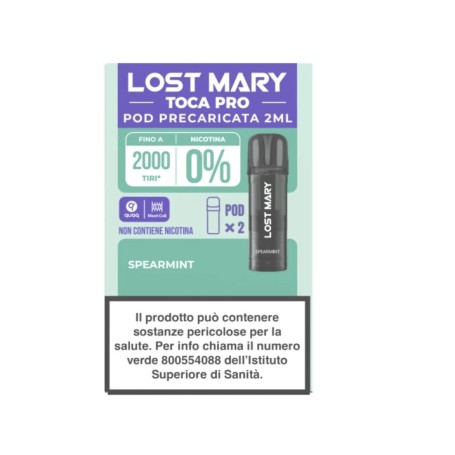 0 MG LOST MARY TOCA AIR PRO POD SPEARMINT 0 MG 2 ML 2 PCS