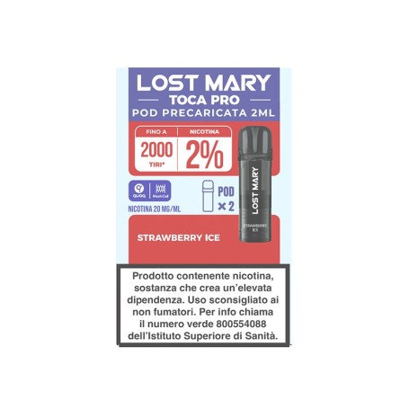 LOST MARY TOCA AIR PRO POD STRAWBERRY ICE 20 MG 2 ML 2 PCS