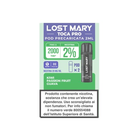 LOST MARY TOCA AIR PRO POD KIWI PASSION FRUIT GUAVA 20 MG 2 ML 2 PCS