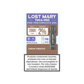 LOST MARY TOCA AIR PRO POD CREAM TOBACCO 20 MG 2 ML 2 PCS