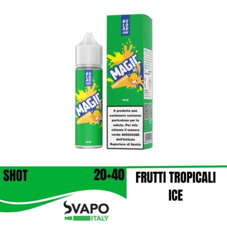 RELOAD VAPE SHOT 20 ML MAGIC ICE TWISTER TROPICAL 20 ML IN CHUBBY 60