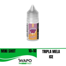 RELOAD VAPE MINI SHOT 10 + 10 VAPOR BAR TRIPLE APPLE ICE MINI SHOT 10 ML IN CHUBBY 30