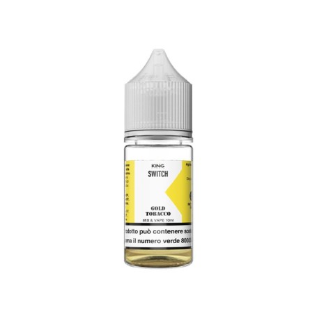 KING LIQUID SWITCH GOLD TOBACCO 0 MG MIX&VAPE 10 ML IN CHUBBY 30