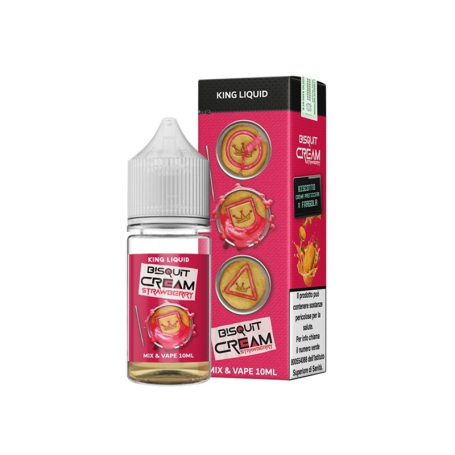 KING LIQUID BISQUIT CREAM STRAWBERRY 0 MG MIX&VAPE 10 ML IN CHUBBY 30