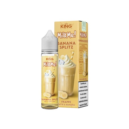KING LIQUID SHOT MILK ME BANANA SPLITZ 20ML IN CHUBBY 60 ML