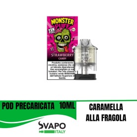POD PRERICARICATA MONSTER PUFF STRAWBERRY CANDY 20 MG