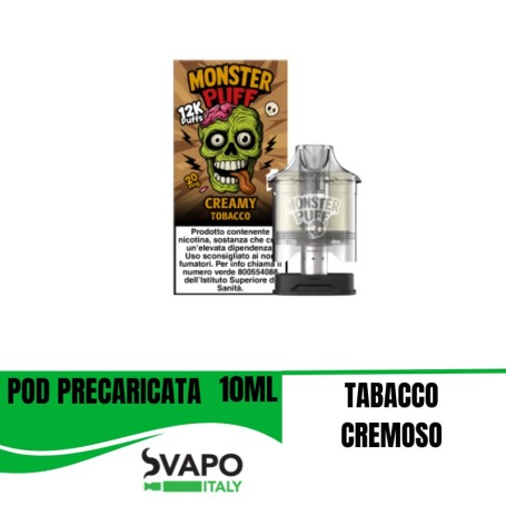POD PRERICARICATA MONSTER PUFF CREAM TOBACCO 20 MG