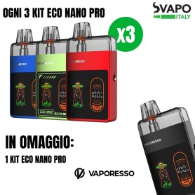 VAPORESSO ECO NANO PRO KIT 1000 MAH OGNI 3 KIT ACQUISTATI 1 ECO NANO PRO IN OMAGGIO
