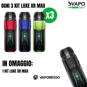 VAPORESSO LUXE XR MAX 2800 MAH 80 W OGNI 3 KIT ACQUISTATI 1 KIT IN OMAGGIO