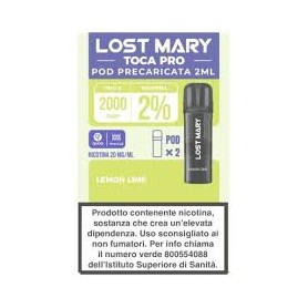 LOST MARY TOCA AIR PRO POD LEMON LIME 20 MG 2 ML 2 PCS