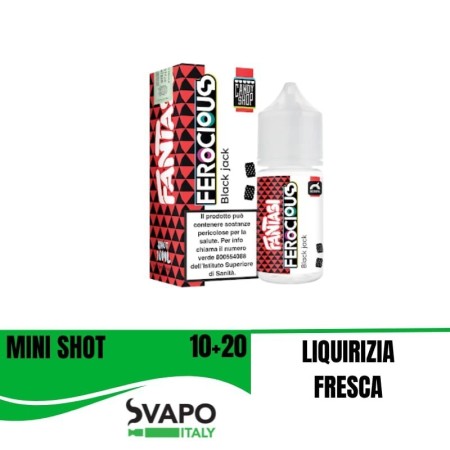 FANTASI FEROCIOUS BLACK JACK 10 + 10 MINI SHOT 10 ML IN CHUBBY 30